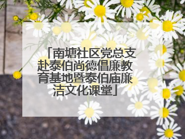 南塘社区党总支赴泰伯尚德倡廉教育基地暨泰伯庙廉洁文化课堂