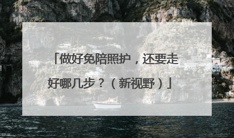 做好免陪照护，还要走好哪几步？（新视野）