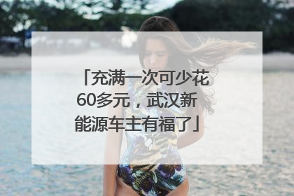 充满一次可少花60多元，武汉新能源车主有福了