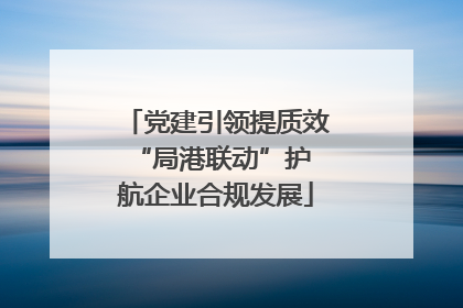 党建引领提质效 “局港联动”护航企业合规发展