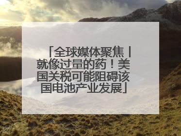 全球媒体聚焦丨就像过量的药！美国关税可能阻碍该国电池产业发展