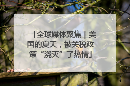 全球媒体聚焦｜美国的夏天，被关税政策“浇灭”了热情