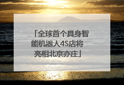 全球首个具身智能机器人4S店将亮相北京亦庄