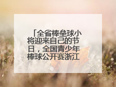 全省棒垒球小将迎来自己的节日，全国青少年棒球公开赛浙江分区赛开打