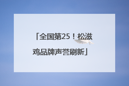 全国第25！松滋鸡品牌声誉刷新