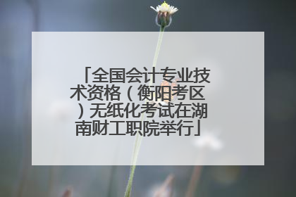 全国会计专业技术资格（衡阳考区）无纸化考试在湖南财工职院举行