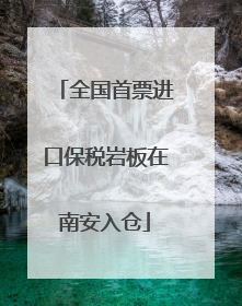 全国首票进口保税岩板在南安入仓
