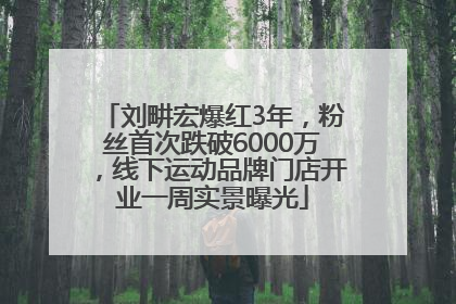 刘畊宏爆红3年，粉丝首次跌破6000万，线下运动品牌门店开业一周实景曝光
