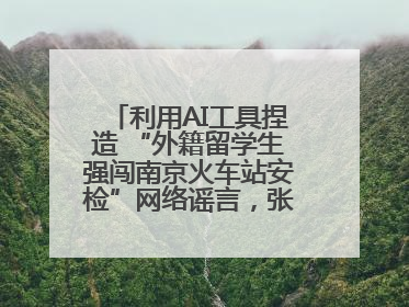 利用AI工具捏造 “外籍留学生强闯南京火车站安检”网络谣言，张某燕被行政拘留