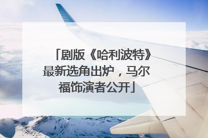 剧版《哈利波特》最新选角出炉，马尔福饰演者公开