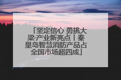 坚定信心 勇挑大梁·产业新亮点丨秦皇岛智慧消防产品占全国市场超四成