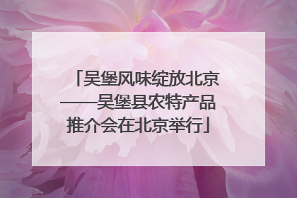 吴堡风味绽放北京——吴堡县农特产品推介会在北京举行