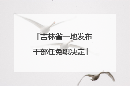 吉林省一地发布干部任免职决定