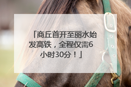 商丘首开至丽水始发高铁，全程仅需6小时30分！