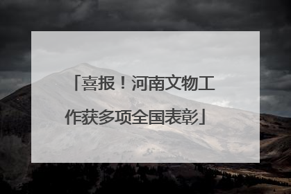 喜报！河南文物工作获多项全国表彰