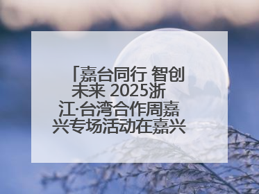 嘉台同行 智创未来 2025浙江·台湾合作周嘉兴专场活动在嘉兴经开区启幕