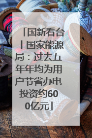 国新看台丨国家能源局：过去五年年均为用户节省办电投资约600亿元