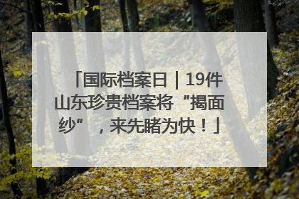 国际档案日｜19件山东珍贵档案将“揭面纱”，来先睹为快！