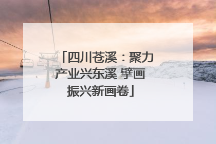 四川苍溪：聚力产业兴东溪 擘画振兴新画卷