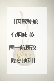 因驾驶舱有烟味 英国一航班改降奥地利