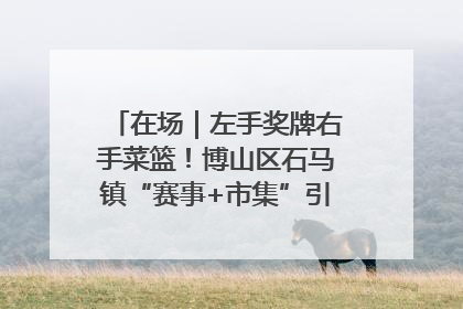 在场｜左手奖牌右手菜篮！博山区石马镇“赛事+市集”引燃周末经济