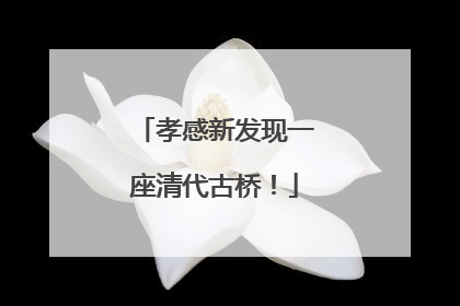 孝感新发现一座清代古桥！