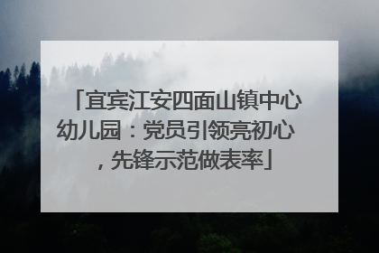 宜宾江安四面山镇中心幼儿园：党员引领亮初心，先锋示范做表率
