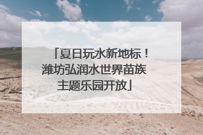 夏日玩水新地标！潍坊弘润水世界苗族主题乐园开放