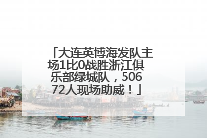 大连英博海发队主场1比0战胜浙江俱乐部绿城队，50672人现场助威！