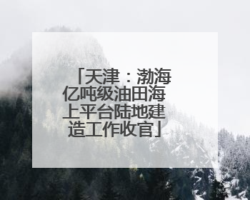 天津：渤海亿吨级油田海上平台陆地建造工作收官
