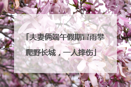 夫妻俩端午假期冒雨攀爬野长城，一人摔伤