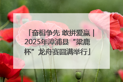 奋楫争先 敢拼爱赢｜2025年漳浦县“梁鹿杯”龙舟赛圆满举行