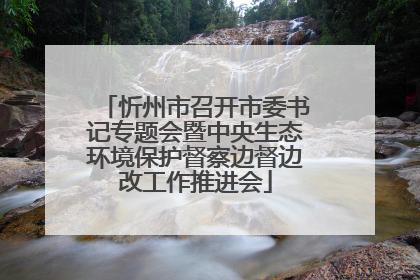 忻州市召开市委书记专题会暨中央生态环境保护督察边督边改工作推进会