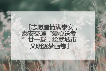 志愿温情满泰安，泰安交通“爱心送考”廿一载，绘就城市文明逐梦画卷