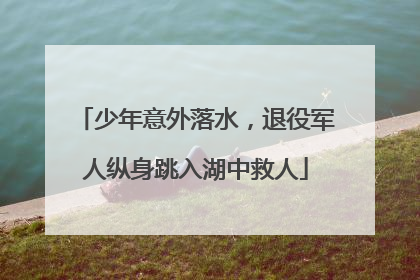 少年意外落水，退役军人纵身跳入湖中救人