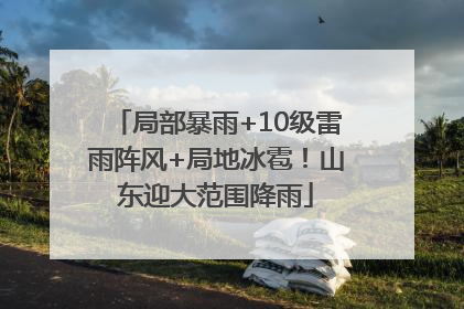 局部暴雨+10级雷雨阵风+局地冰雹！山东迎大范围降雨
