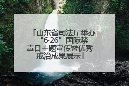 山东省司法厅举办“6·26”国际禁毒日主题宣传暨优秀戒治成果展示