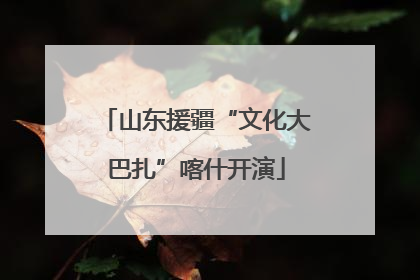 山东援疆“文化大巴扎”喀什开演