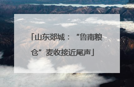 山东郯城：“鲁南粮仓”麦收接近尾声