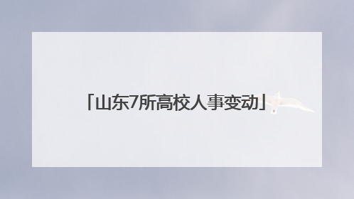 山东7所高校人事变动