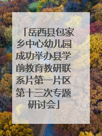 岳西县包家乡中心幼儿园成功举办县学前教育教研联系片第一片区第十三次专题研讨会