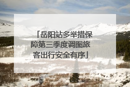 岳阳站多举措保障第三季度调图旅客出行安全有序