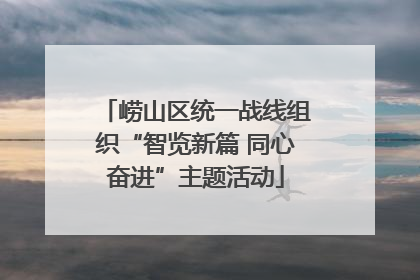 崂山区统一战线组织“智览新篇 同心奋进”主题活动