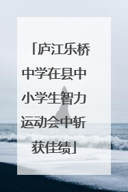 庐江乐桥中学在县中小学生智力运动会中斩获佳绩