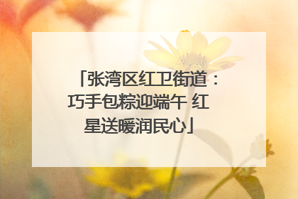 张湾区红卫街道：巧手包粽迎端午 红星送暖润民心