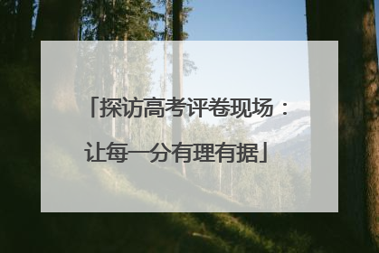 探访高考评卷现场：让每一分有理有据