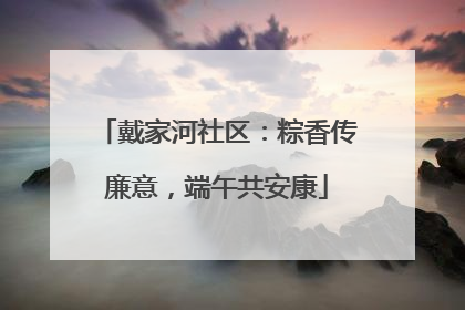戴家河社区：粽香传廉意，端午共安康