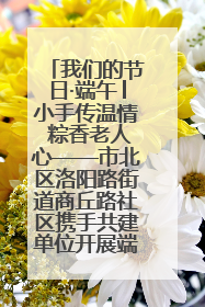 我们的节日·端午│小手传温情 粽香老人心——市北区洛阳路街道商丘路社区携手共建单位开展端午主题活动