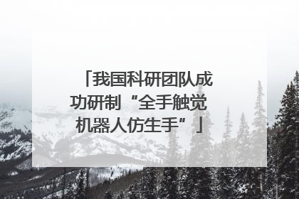 我国科研团队成功研制“全手触觉机器人仿生手”
