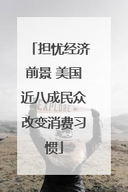 担忧经济前景 美国近八成民众改变消费习惯